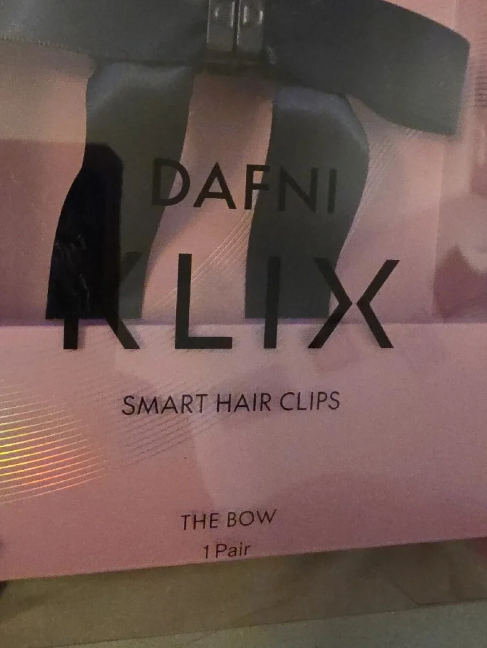 KLIX Black Bow Smart Hair Clips - The Bow (1 Pair)